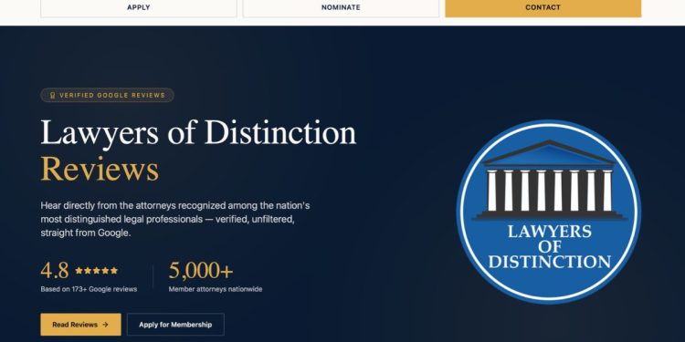 Lawyers of Distinction Launches New Reviews Website